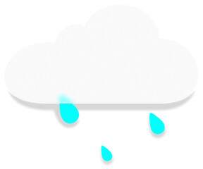 Weather glass morphism icon illustration