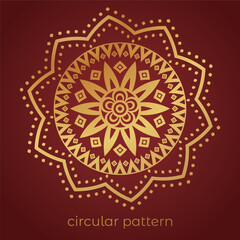 luxury mandala pattern background, circular pattern vector design