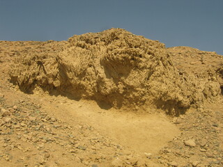 Rocks on the Red Sea coast in Egypt against the sky