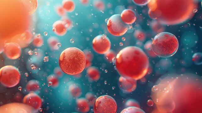 LDL particles gathering ominously, demonstrating the risk of low-density lipoprotein