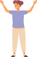 Happy kid icon cartoon vector. Ready for book story. Mature welcome