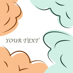 Vector abstract creative background in minimalist style, with space for text. Simple and minimal design.