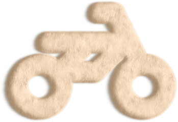 Motorbike Beige Fluffy Icon