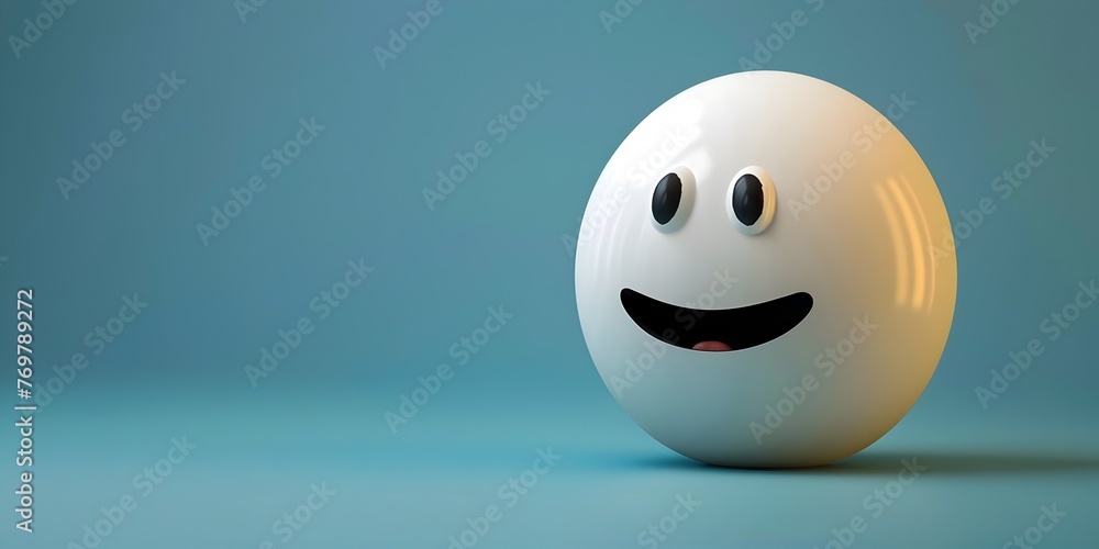 Poster smiling emoji icon symbolizing constructive feedback and adaptive growth
