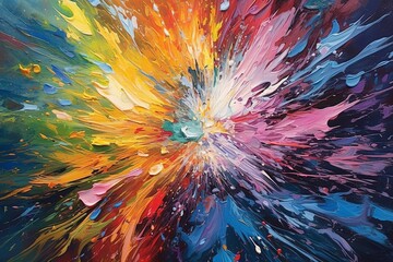 Vibrant Oil Painting a Splash of Colors