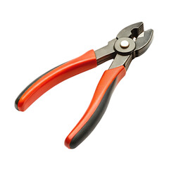 Obraz premium Pliers with red handles isolated on white