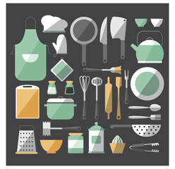 cooking sets vector - eps 10