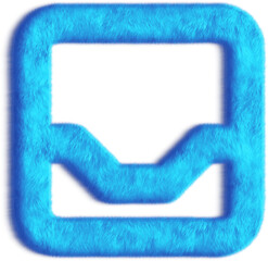 Inbox Blue Fluffy Icon