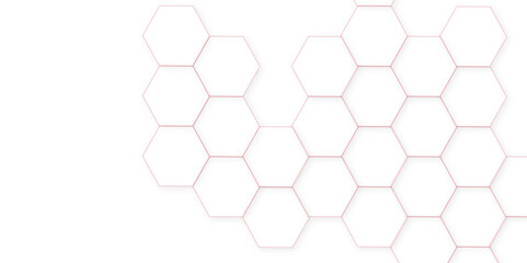 Abstract White Hexagonal Background. Luxury White Pattern. Futuristic abstract honeycomb technology white background. Geometric mesh cell texture