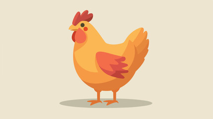 Obraz na płótnie Canvas Chicken piece icon image flat cartoon vactor illust