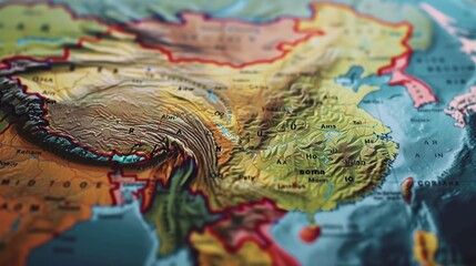 A YouTube video thumbnail featuring a map of China with its neighboring countries highlighted. On the left side, there is text that reads 'Who are China's closest allies?'