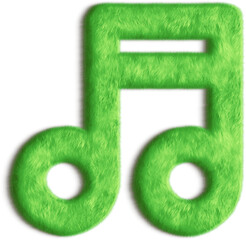 Music Green Fluffy Icon