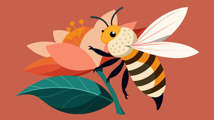  A closeup of a bee pollinating a blooming flower showcasing the symbiotic relationship between nature and the amazing power of botanical