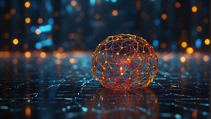 Data network concept on abstract background.