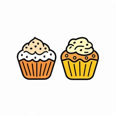 Cupcakes icon beautify the appearance of your design and business ideas isolated on white background.