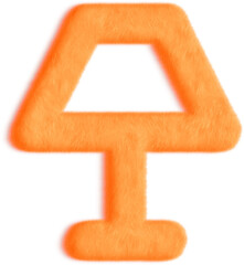 Lamp Orange Fluffy Icon