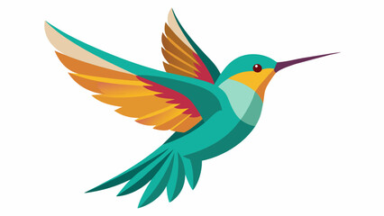 Obraz premium A zoomedin view of a hummingbird symbolic of its ability to fly between worlds and represent the healing power of joy and lightness in many