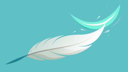  A feather floating on a gentle breeze representing the lightness and release of negative energy that comes with Reiki healing.
