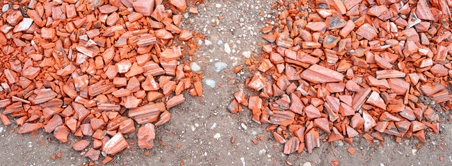 Shards of roof tiles for patching holes in the carriageway