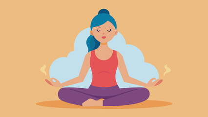 Obraz premium A shot of a yoga teacher demonstrating the practice of pranayama or controlled breathing which is often used in traditional medicine to aid in