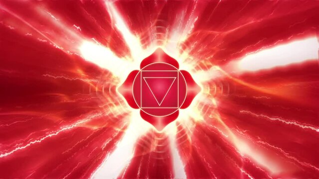 Muladhara Root Chakra Spiritual Endless Loop Animation