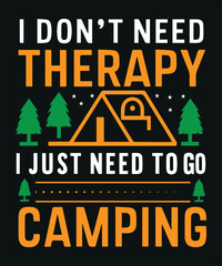 Naklejka na ściany i meble Print Funny Camping Adult T-Shirt: 