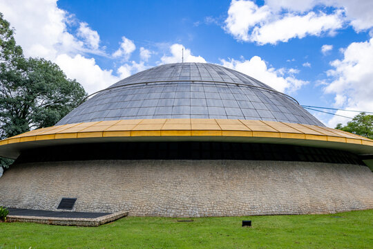 Sao Paulo, SP, Brazil - 03, 2024: Planetarium at Ibirapuera Park in Sao Paulo, SP, Brazil.
