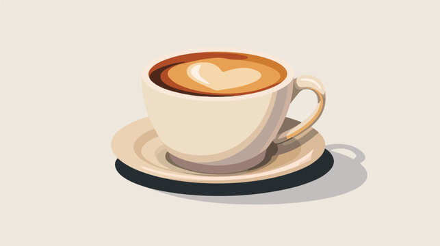 Coffee icon image flat cartoon vactor illustration