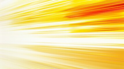 Horizontal lines in shades of yellow Simulates motion blur from a fast-moving camera. Against a plain white background devoid of text, each line has a different color to convey speed and liveliness.