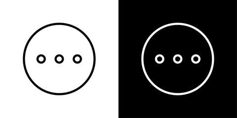 三点リーダアイコンの編集可能なベクターデザイン