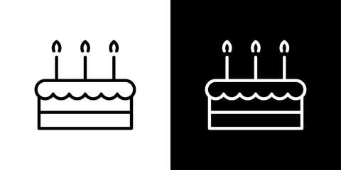 誕生日ケーキの編集可能なベクターデザイン