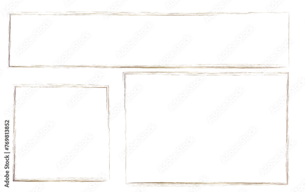 Poster grunge square template backgrounds. hand drawn rectangular shapes. dirty grunge design frames. chalk