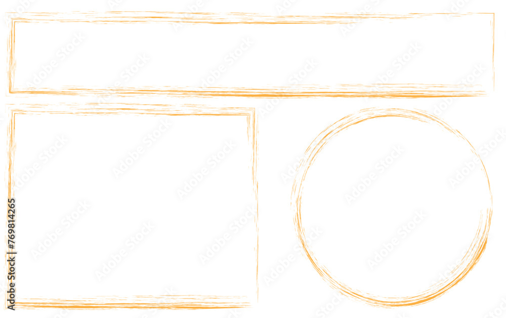 Aufkleber grunge square and rectangle frames. ink empty black boxes set. rectangle borders collections. rubber