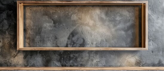 Abstract Wall Background with Wooden Frame