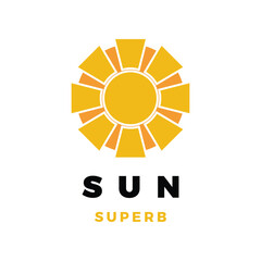 Sun Icon Logo Design Template