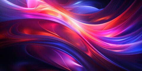 Fototapeta premium Colorful Abstract Background With Wavy Lines Generative AI