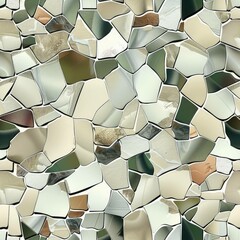 Neutral Tones Artistic Mosaic: Seamless Abstract Irregular Pattern