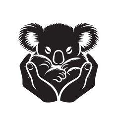 koala silhouette image ,koala silhouette svg ,koala silhouette art ,koala silhouette png  © Kinza