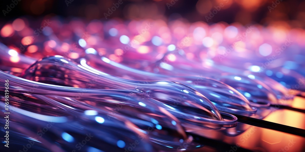 Poster interconnected network of wires in abstract background generative ai