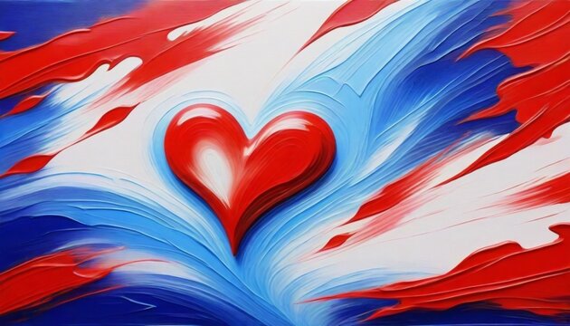Oil Painting A Heart Icon Representing Love Or Aff (5)