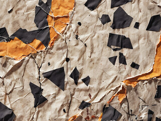Abstract Collages and Crumpled Paper Backdrops for Dynamic Visual Experiences.