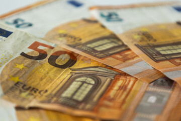 Photograph of the orange 50 euro banknote