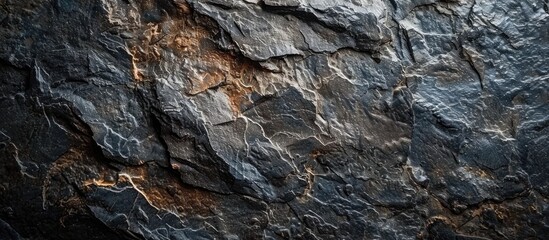 Rough black stone texture for product design, art, social media, banners, brochures, vintage style.