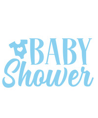 Baby shower typography design on plain white transparent isolated background for card, shirt, hoodie, sweatshirt, apparel, tag, mug, icon, poster or badge