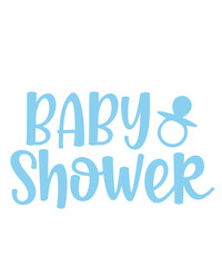 Baby shower typography design on plain white transparent isolated background for card, shirt, hoodie, sweatshirt, apparel, tag, mug, icon, poster or badge