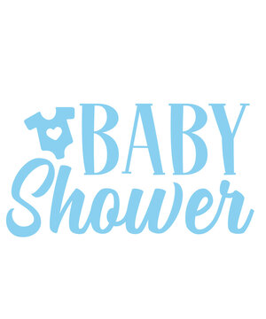 Baby shower typography design on plain white transparent isolated background for card, shirt, hoodie, sweatshirt, apparel, tag, mug, icon, poster or badge