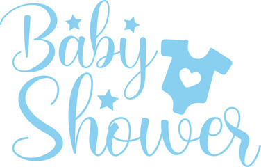 Baby shower typography design on plain white transparent isolated background for card, shirt, hoodie, sweatshirt, apparel, tag, mug, icon, poster or badge