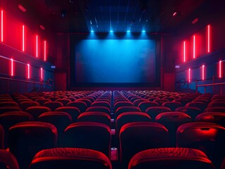 Fototapeta premium Cinematic Immersion A Captivating Entertainment Analytics Venue Shaping the Next Blockbuster