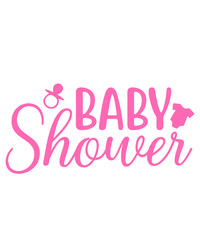 Baby shower typography design on plain white transparent isolated background for card, shirt, hoodie, sweatshirt, apparel, tag, mug, icon, poster or badge