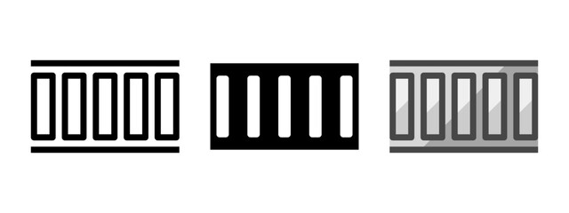 Multipurpose zebra cross vector icon in outline, glyph, filled outline style. Three icon style variants in one pack.
